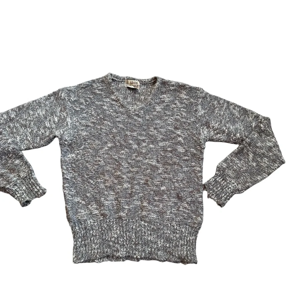 Vintage Adam Sloane Knit Long Sleeve V Neck Sweater Men's Large Acrylic